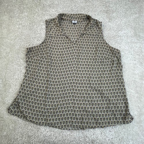 Cabi Bitmap Sleeveless Top Blouse Womens XXL