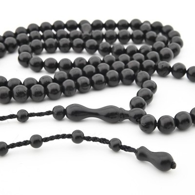 Black Kuka tree 99 beads Tasbih, prayer beads for muslim gift, Misbaha 201453
