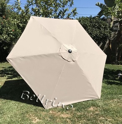 7.5ft Patio Umbrella Replacement Canopy Market Top Outdoor with 6 Ribs