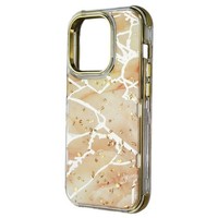 MyBat Pro Tuff Series Case FüR Apple Iphone 14 Pro - Hellgelb Marmoriert / Gold