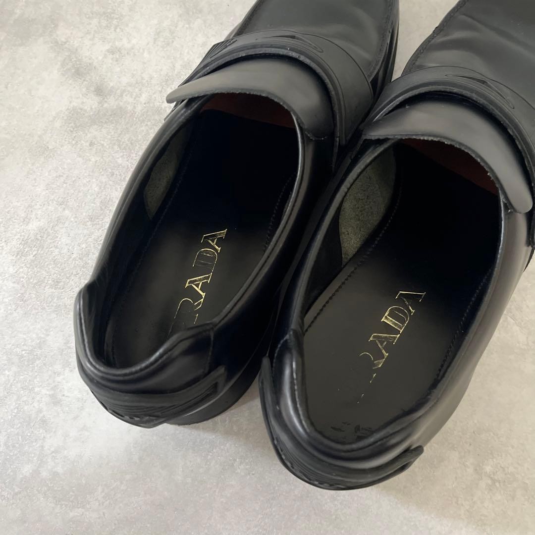 PRADA Men's Dress Shoes Loafers Leather Black UK8.5/US9.5 112979c thumbnail 21
