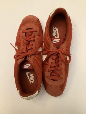 Nike Cortez Retro Nylon Fire Burnt Orange VTG  Style Women's Tennis Shoe Size 10