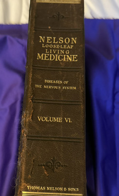 Antique 1921  NELSON-LIVING SURGERY: Diseases of the Nervous System  Vol VI