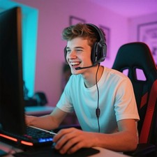 K20 Gaming Headset Headphone w Noise Cancelling Mic Surround Sound Over-Ear RGB 6