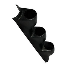 Glowshift Universal Black Triple Pillar Gauge Pod Holder