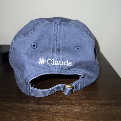 Authentic Anthropic Claude AI Thinking Denim Blue Cap Brand New W/ stickers