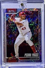 PEDRO PAGES RARE TOPPS CONFETTI PARALLEL INVESTMENT CARD ST LOUIS CARDINALS