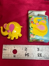 Años 70 De Colección Avon Fragancia Glace Pin Pal (E15) - Elphie el Elefante Amarillo - ¡Nuevo!