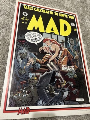 MAD Issue #5 Large Poster Print SIGNED BY WILL ELDER!  #274/500 RARE Ltd Ed