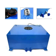 High Quality 20 Gallon Aluminum Racing Drift Fuel Cell Tank w/ Level Sender Blue