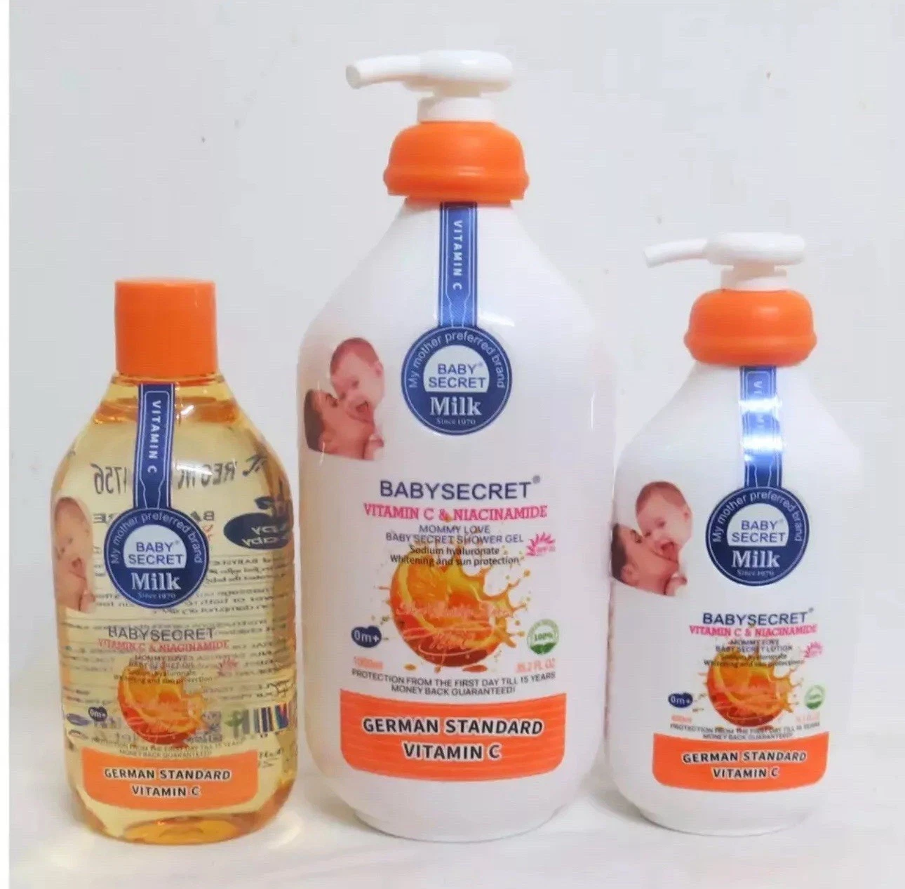 Baby Secret Vitamin C & Niacinamide Body Lotion + Shower Gel + Oil - 3pcs Set
Opens in a new window