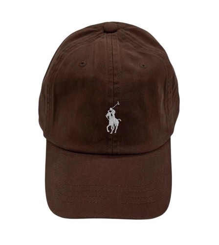 Polo Ralph Lauren Unisex Chino Ball Hat Curved Brim. Dark Brown