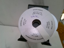 Stampin' Up  White 1/2" Woven Ribbon, retired, partial package