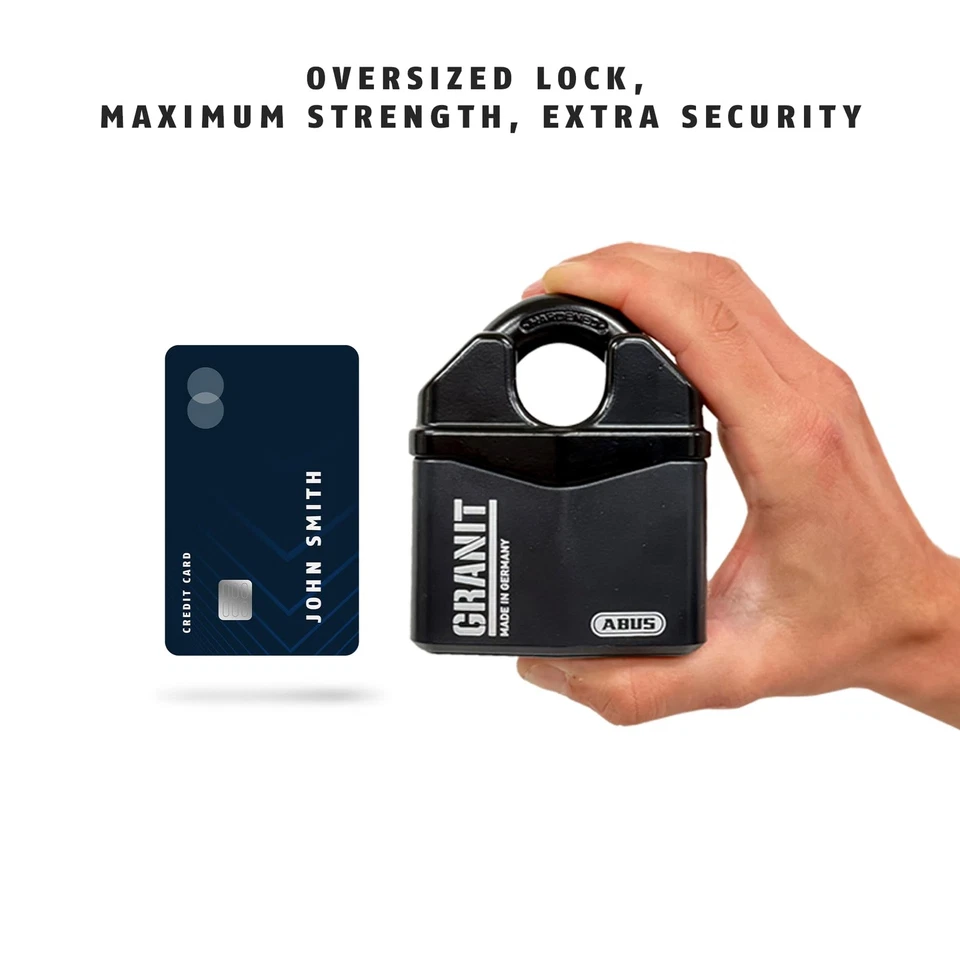 Granit 37/80 Heavy Duty Hardened Steel Padlock - Closed Shackle Lock with 1/2... - Image 2 of 4