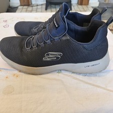 Skechers Dynamight Mens Trainers Size 12 UK Slip In Memory Foam Blue Shoes