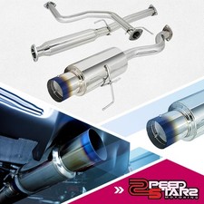 For Civic Ejeg Dxcx Stainless Catback Exhaust Muffler 4.5 Burnt Tipsilencer