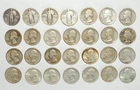 LOT OF 28 STANDING LIBERTY AND WASHINGTON SILVER QUARTERS (1920-1964)