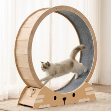 48" Cat Wheels for Indoor Cats, Quiet Stable Cat Exercise Running Wheel, Cats