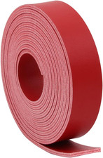Double Sided Faux Leather Strip Leather Strap Red, 3/4'' x 2 Yards 