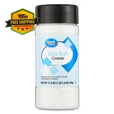 Great Value Coarse Sea Salt, 17.6 oz Container