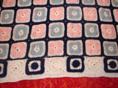 New Miniature Style Granny Square Handcrafted Crochet Afghan Throw lap cover - Picture 2 of 3