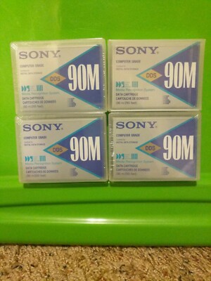 Lot of 4 Sony DG90MAA Computer Grade DDS Data Storage Cartridge NEW & Sealed