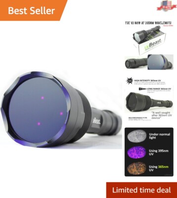 Ultra-Portable 365nm UV Flashlight   Enhanced UV Intensity for Professionals