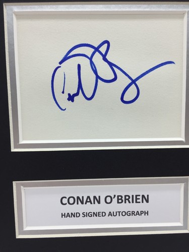 RARE Conan O’Brien Signed Photo Display + COA AUTOGRAPH TV HOST OSCARS 2025 - Foto 3 di 3