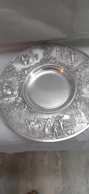 銀製 50銭皿 約29g Beautiful BMF-ZINN 95% Decorative Pewter Plate. | eBay