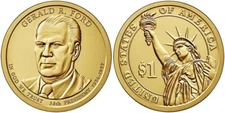 2016-D  President GERALD R. FORD Presidential Golden Dollar  1-Coin