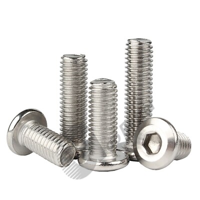 M2 - M12 Ultra Thin Wafer Flat Head Low profile Screws Bolt Allen Key Stainless