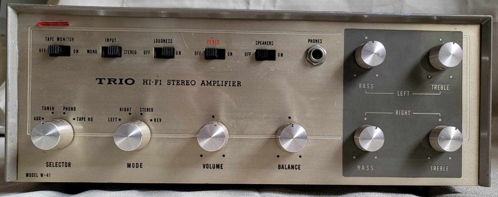 KENWOOD TRIO W41 HI FI Stereo Tube Amplifier NOT TESTED, FOR PARTS