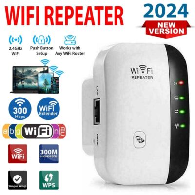 WiFi Range Extender Internet Booster Wireless Signal Repeater Wireless Amplifier
