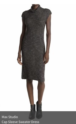 MAX STUDIO Cap Sleeve Sweater Dress Size Extra Small Nordstrom Cowl Neck  Bodycon