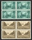 *Old 1945 Ww2 Usa stamps franklin roosevelt Fdr & Us Army Paris blocks of 4 Mint