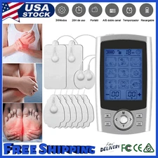 36 Modes + 10 Electrode Pads, Tens Unit Muscle Stimulator Machine Pulse Massager