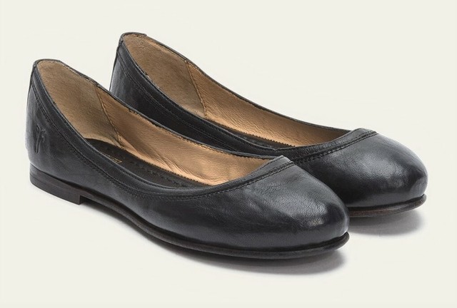 frye black flats
