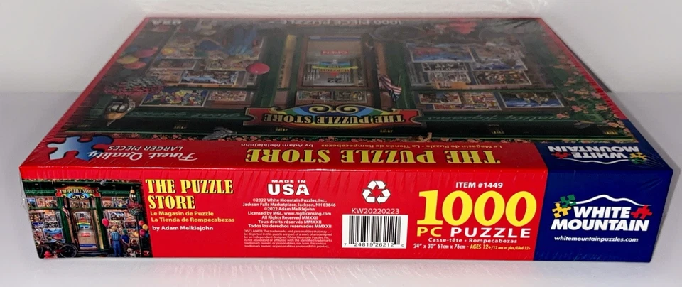 Rompecabezas White Mountain The Puzzle Store 1000 piezas piezas más grandes 24 x 30 ¡Nuevo! Foto 4 de 4