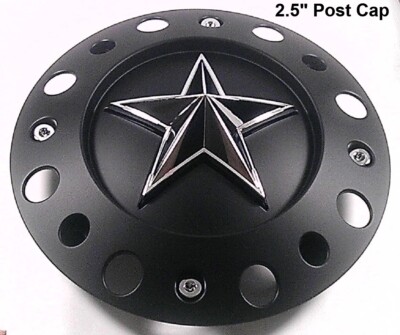 New KMC 1000775B XD Rockstar 775 Long (2.5'') Post Center Cap Black Wheel Rim