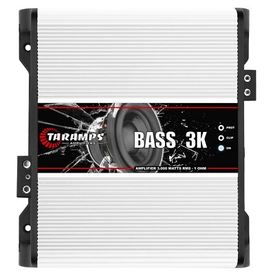 Taramps Bass 3k 1 Channel of 1 Ohm 3000 watts RMS Class D Car Audio Amplifier
