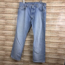 Vintage Levis 501 Jeans Mens 38x32 Blue Button Fly Straight Leg Y2K Grunge