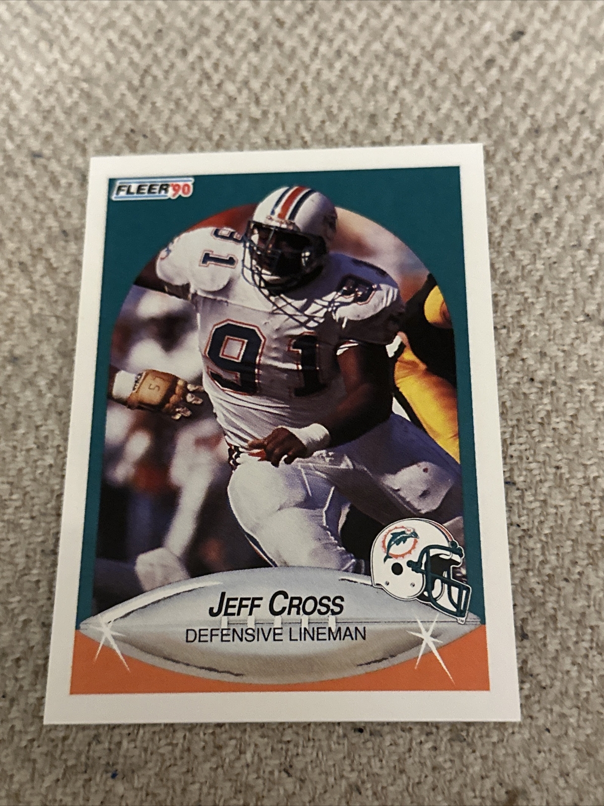 1990 Fleer Football Card #237 Jeff Cross