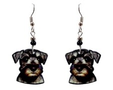 Schnauzer Dog Earrings Mini Schnauzer Jewelry Dog Lover Gift Dangle Earrings