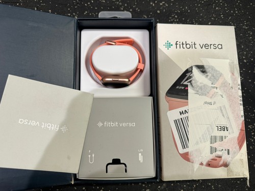 Fitbit Versa Smartwatch, Pink FB504GMBK New Small +Large - Picture 4 of 6