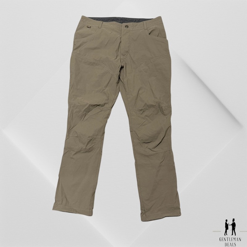 Kuhl Men Cotton Blend Hiking Walking Cargo Pants Green Brown Sz 36x31