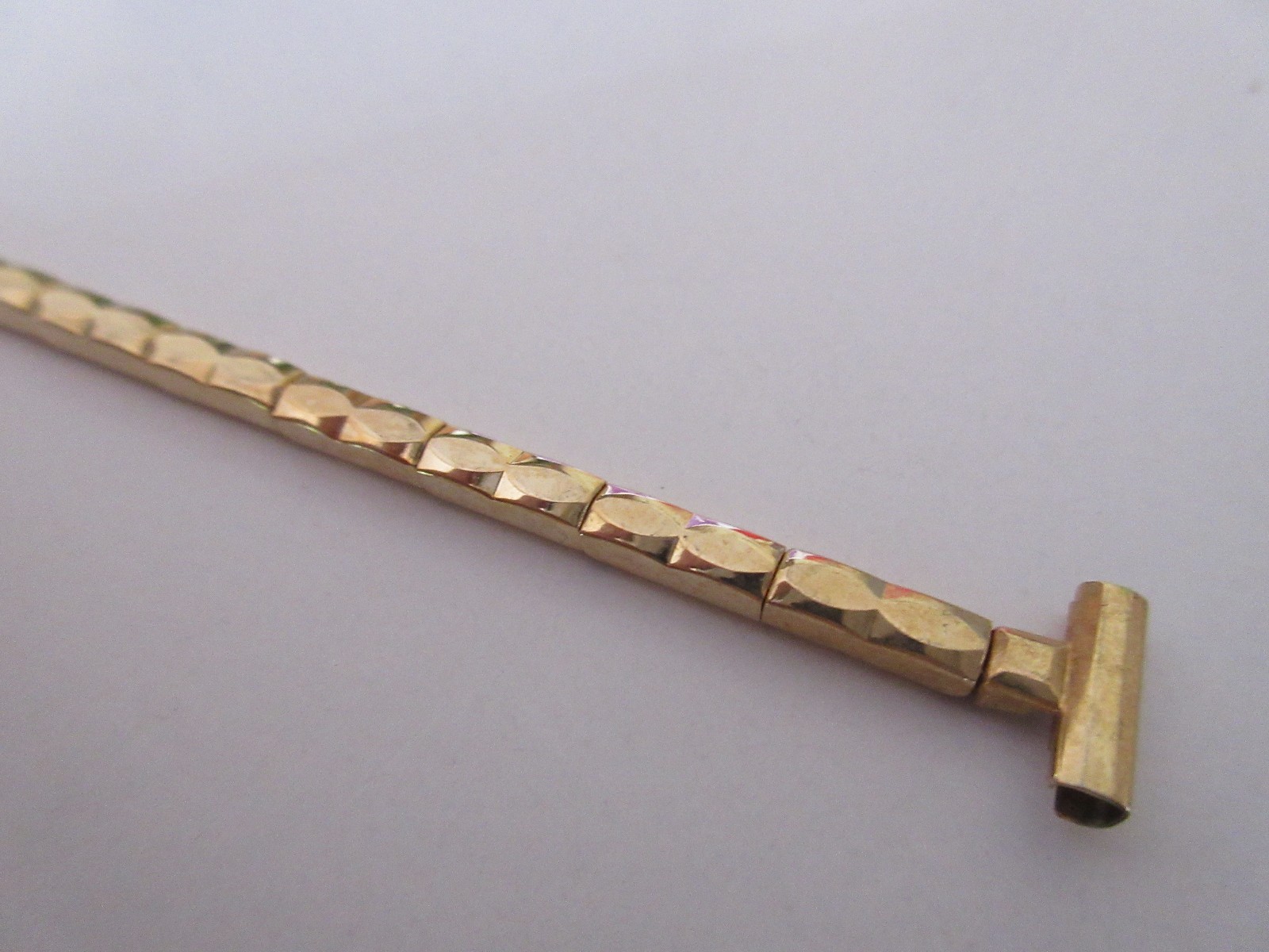 LADIES GOLD TONE EXPANDING WATCH STRAP 10MM STRAIGHT ENDS eBay