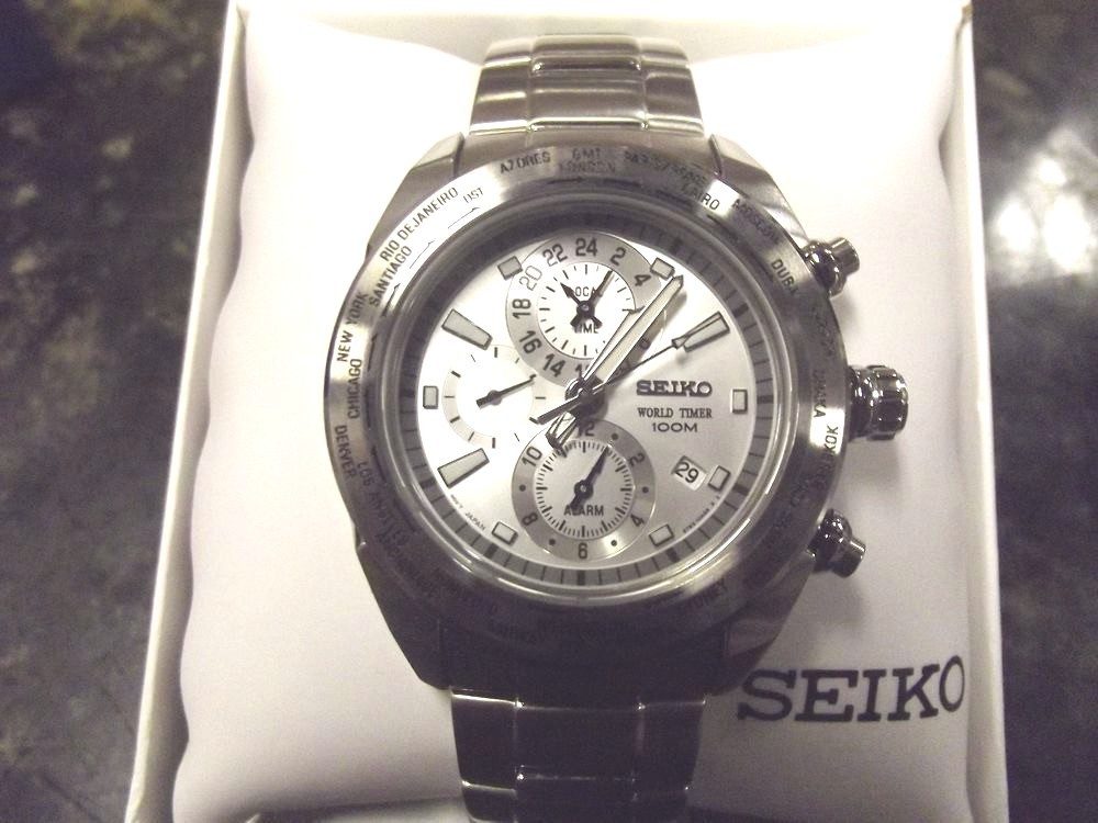 Seiko Criteria World Timer Alarm Multi-Function Men's Watch 