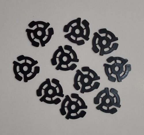 10 Pack 45RPM Adaptors Spider Inserts for 7" Vinyl Records Jukebox NonSlip - Picture 1 of 3