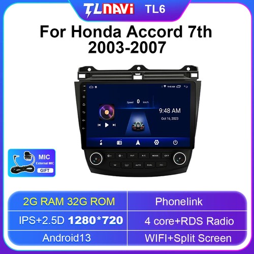 Android 13 Stereo Radio Car GPS 10'' Touch Screen For Honda Accord 7 2003-2007 - Picture 25 of 32