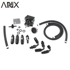 Oil 0-100psi Gauge AN-6 Fitting Racing Adjustable Fuel Pressure Regulator Kit BK